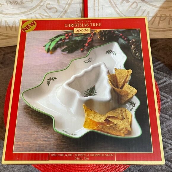 Spode Christmas Tree chip and dip bowl NWT - Picture 12 of 12